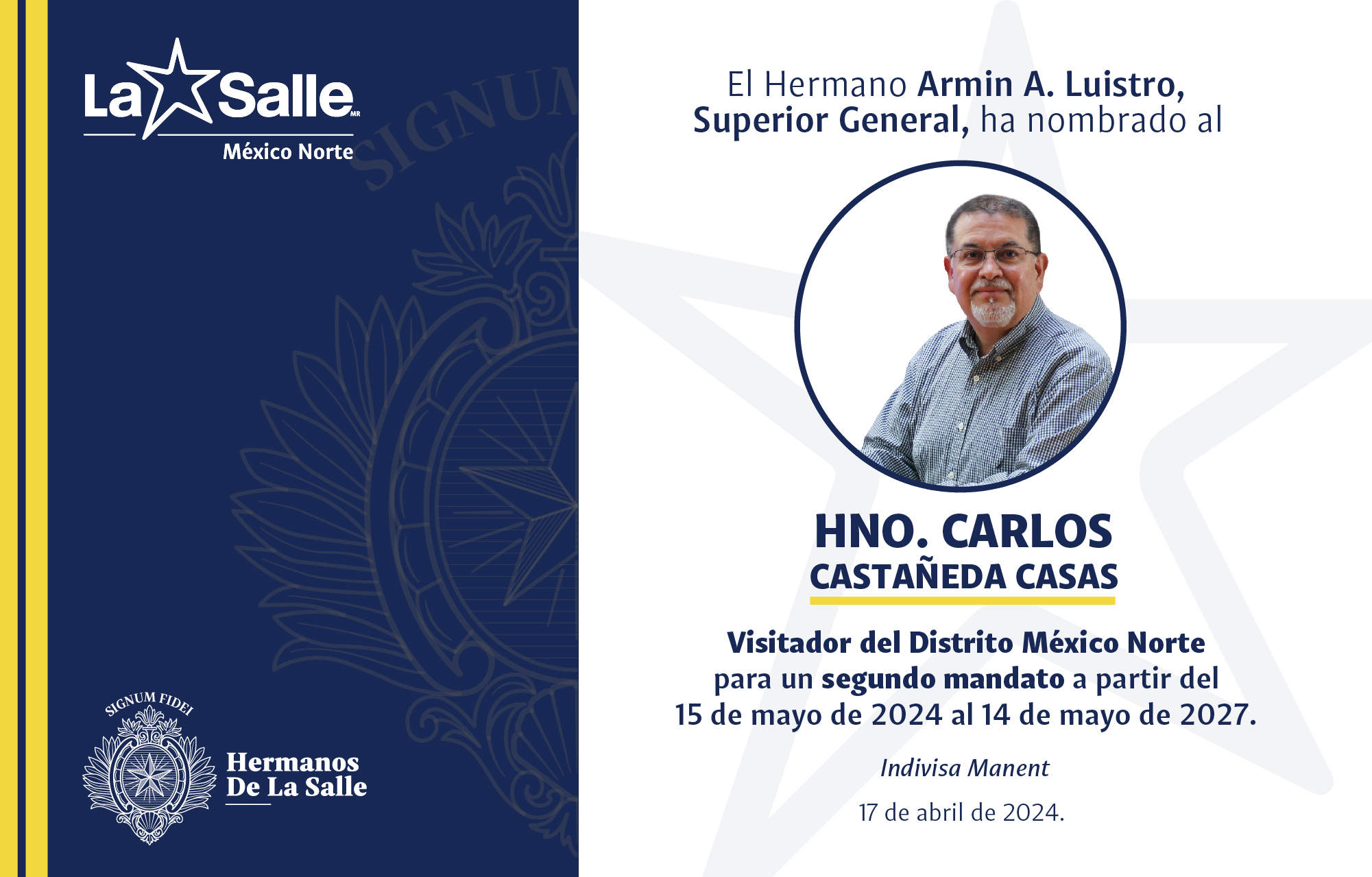 Nombramiento Hno Carlos Castañeda